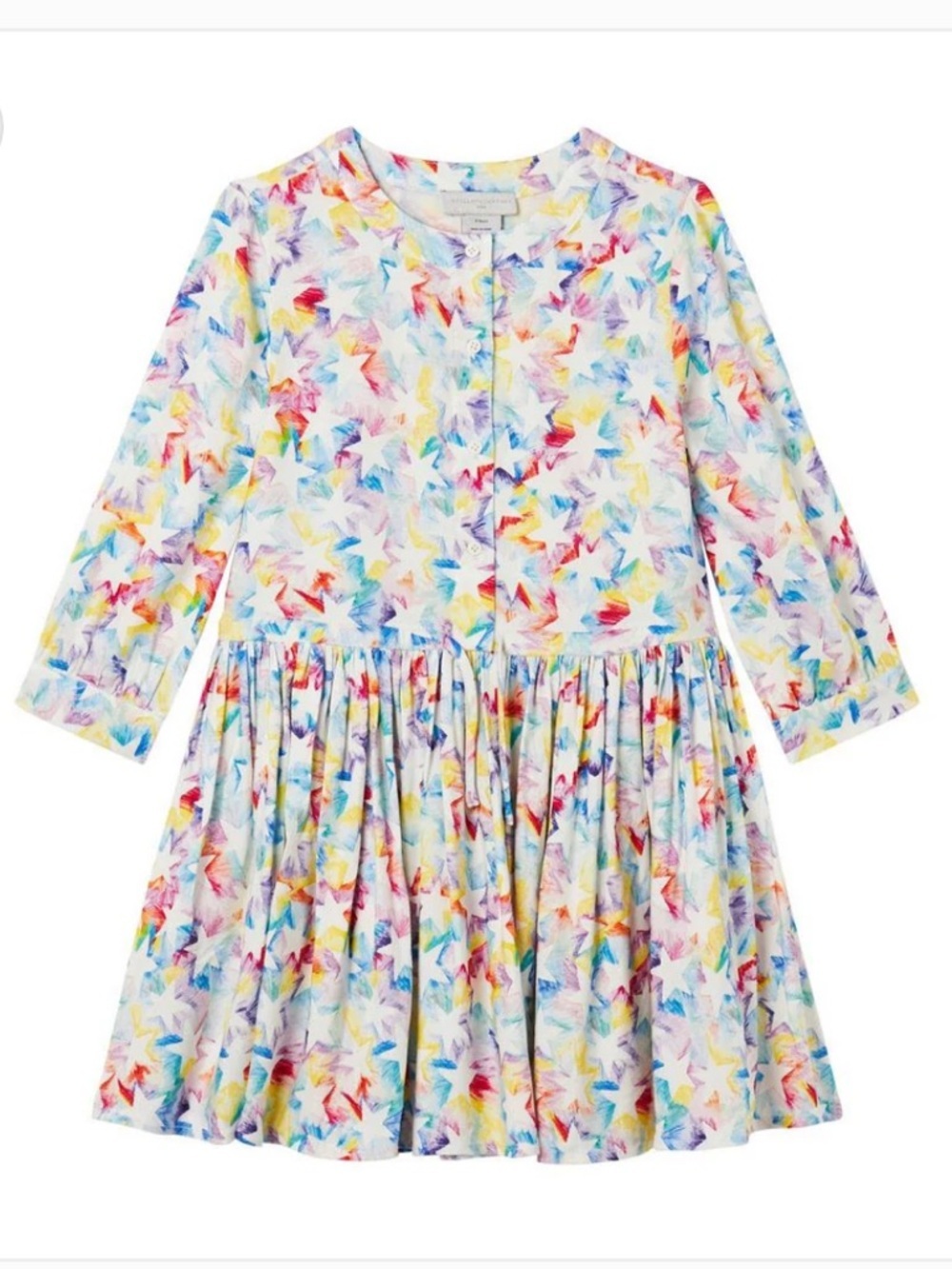 Stella McCartney Girls' Multicolor Star-Print Cotton Dress